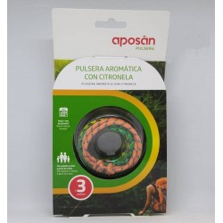 OUTLET APOSAN PULSERAS BARATO AROMATICAS CITRONELA 3 UNIDADES