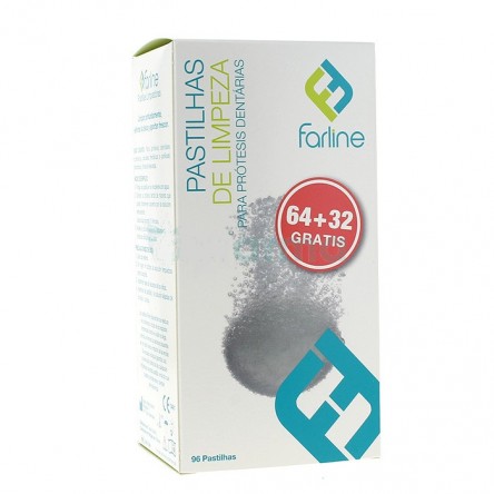 FARLINE PASTILLAS LIMPIADORAS LIMPIEZA PROTESIS 96 TABLETAS FARLINE PASTILLAS LIMPIADORAS LIMPIEZA PROTESIS 96 TABLETAS