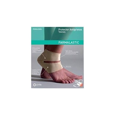 Protector antigrietas de talon silicona farmalastic 2 unidades cinfa