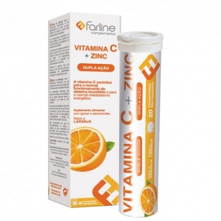 FARLINE COMPLEMENTOS VITAMINA C Y ZINC 20 COMPRIMIDOS EFERVESCENTES FARLINE COMPLEMENTOS VITAMINA C Y ZINC 20 COMPRIMIDOS EFERVESCENTES