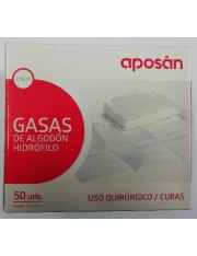 GASA ESTERIL ALGODON HIDROFILO COMPRESAS APOSAN SOBRE 5 U 50 UNIDADES