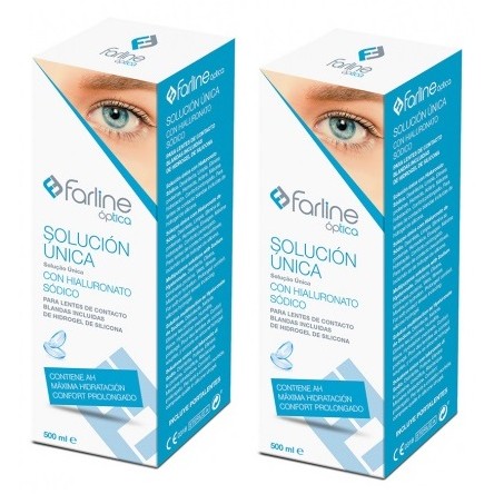 FARLINE OPTICA SOLUCION UNICA CON HIALURONICO DUPLO 500 ML 2 UNIDADES FARLINE OPTICA SOLUCION UNICA CON HIALURONICO DUPLO 500 ML 2 UNIDADES