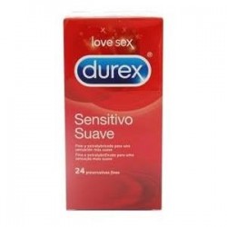Durex preservativos easy on sensitivo suave 24 unidades