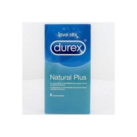 Durex preservativos natural plus 6 unidades Durex preservativos natural plus 6 unidades
