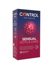 Preservativos control sensual DOTS&LINES 12 unidades