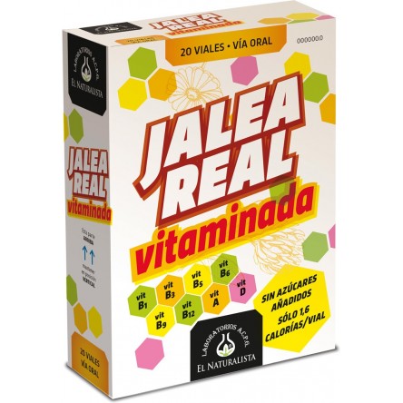 JALEA REAL VITAMINADA EL NATURALISTA 20 VIALES APTO PARA DIABÉTICOS