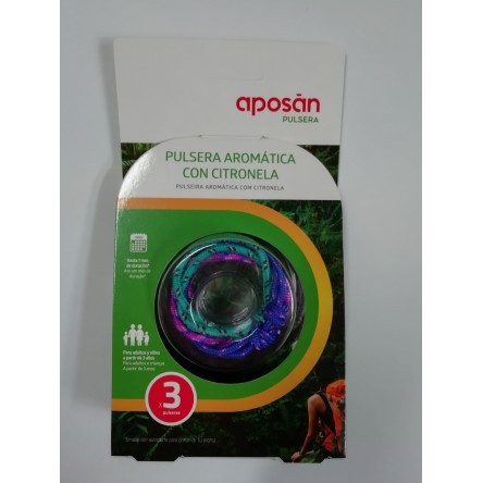 APOSAN PULSERAS AROMATICAS CITRONELA 3 UNIDADES APOSAN PULSERAS AROMATICAS CITRONELA 3 UNIDADES