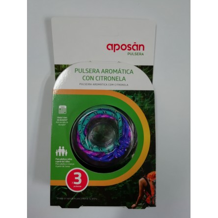 APOSAN PULSERAS AROMATICAS CITRONELA 3 UNIDADES