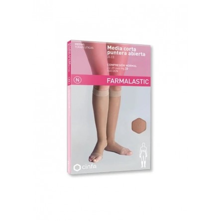 2 MEDIAS CORTAS COMPRESION NORMAL FARMALASTIC PUNTERA ABIERTA TALLA GRANDE COLOR CAMEL 2 MEDIAS CORTAS COMPRESION NORMAL FARMALASTIC PUNTERA ABIERTA TALLA GRANDE COLOR CAMEL
