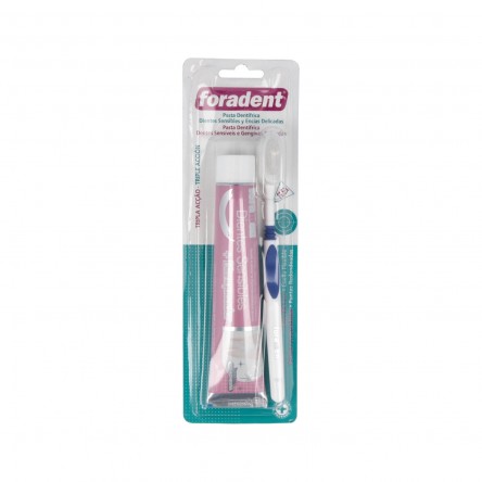 FORADENT PASTA DIENTES SENSIBLES Y ENCÍAS DELICADAS + REGALO CEPILLO DE DIENTES FORADENT PASTA DIENTES SENSIBLES Y ENCÍAS DELICADAS + REGALO CEPILLO DE DIENTES