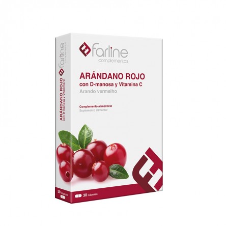 FARLINE COMPLEMENTOS ARANDANO ROJO + VITAMINA C + D-MANOSA 30 CAPSULAS