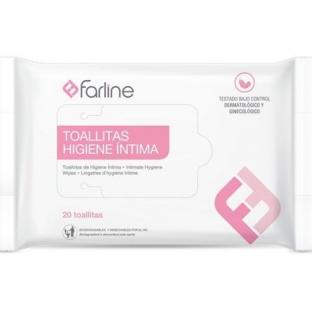 FARLINE TOALLITAS HIGIENE INTIMA 20 TOALLITAS