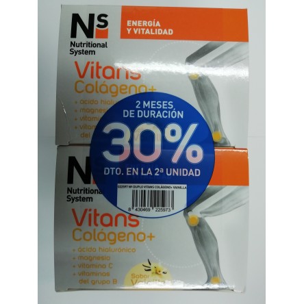 NS VITANS COLAGENO+VAINILLA 2 X 30 SOBRES DUPLO