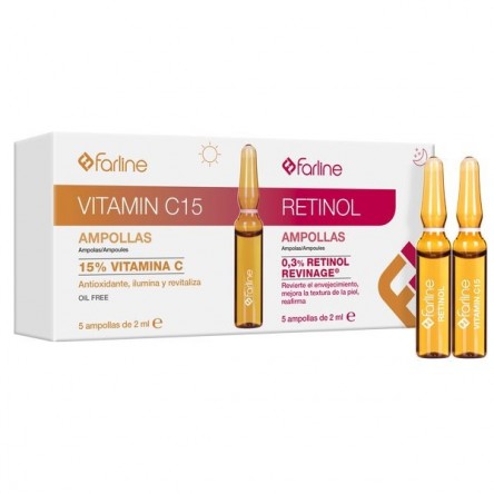PACK FARLINE VITAMIN C15+RETINOL 10 AMPOLLAS PACK FARLINE VITAMIN C15+RETINOL 10 AMPOLLAS
