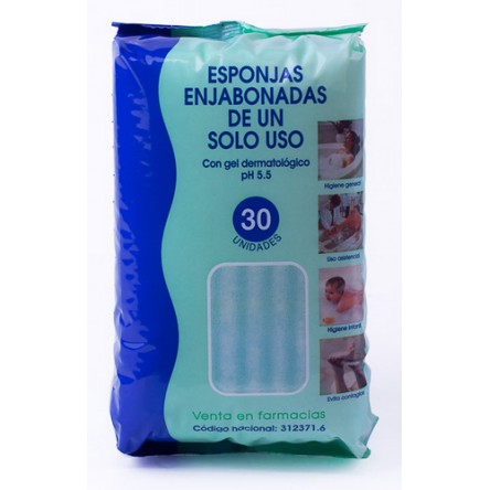 Esponja begobaño enjabonadas 30 unidades