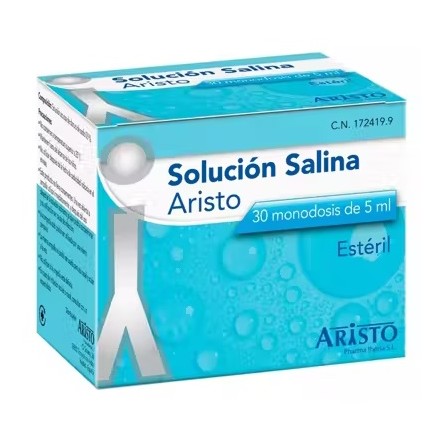 Solución Salina fisiologica esteril Aristo 30 Monodosis 5 ml Solución Salina fisiologica esteril Aristo 30 Monodosis 5 ml