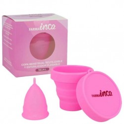 FARMAINCA COPA MENSTRUAL CON BOLSITA Y ESTERILIZADOR TALLA L