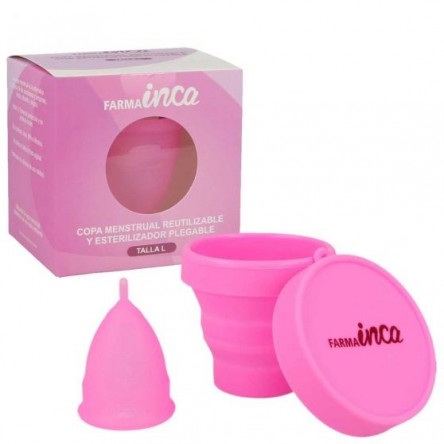 FARMA INCA COPA MENSTRUAL CON BOLSITA Y ESTERILIZADOR TALLA L