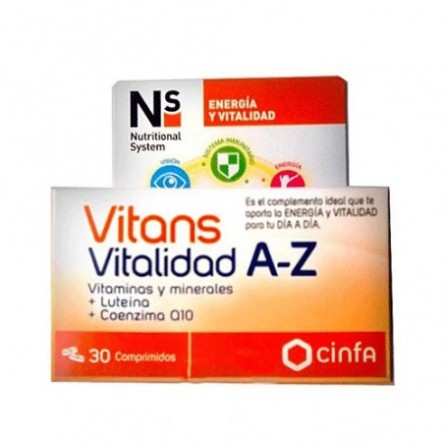 NS VITANS VITALIDAD A-Z 30 COMPRIMIDOS CINFA NS VITANS VITALIDAD A-Z 30 COMPRIMIDOS CINFA