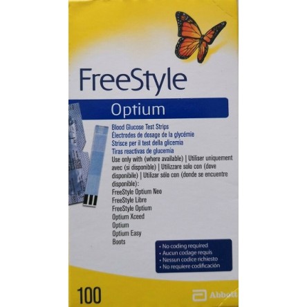 FREESTYLE OPTIUM 100 TIRAS REACTIVAS FREESTYLE OPTIUM 100 TIRAS REACTIVAS