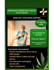 HEALTHY PATCH VITALIDAD FORTE 12 PARCHES UNICAMENTE DE CBD AISLADO CON 24MG