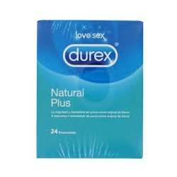 Durex preservativos natural plus 24 unidades