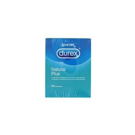 Durex preservativos natural plus 24 unidades