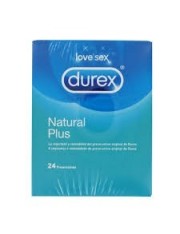 Durex preservativos natural plus 24 unidades