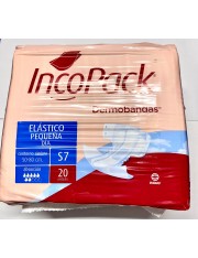 PAÑAL ADULTO ABSORBENTE INCONTINENCIA ORINA DIA ANATOMICO INCOPACK ELASTICO 20 UNIDADES TALLA PEQUEÑA