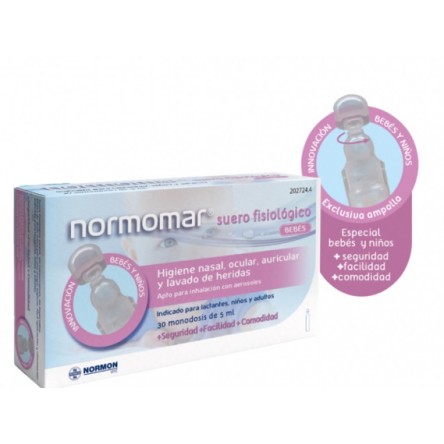 NORMOMAR SUERO FISIOLOGICO BEBE 30 AMPOLLAS 5 ML