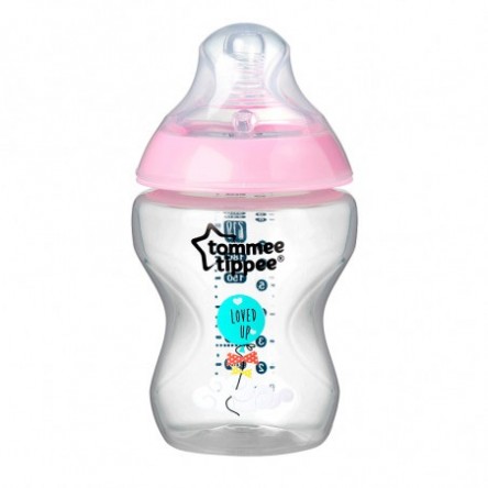 TOMMEE TIPPEE BIBERÓN ROSA CLOSER TO NATURE FLUJO LENTO 260 ML