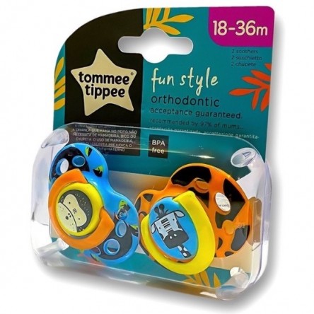 TOMMEE TIPPEE 2 CHUPETES FUN STYLE CHICA 18-36 MESES TOMMEE TIPPEE 2 CHUPETES FUN STYLE CHICA 18-36 MESES