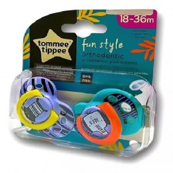 TOMMEE TIPPEE 2 CHUPETES FUN STYLE CHICO 18-36 MESES
