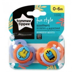 TOMMEE TIPPEE 2 CHUPETES FUN STYLE 0-6 MESES