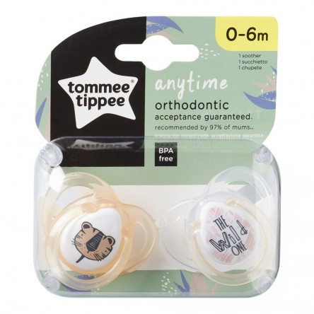 TOMMEE TIPPEE 2 CHUPETES ANYTIME 0-6 MESES TOMMEE TIPPEE 2 CHUPETES ANYTIME 0-6 MESES
