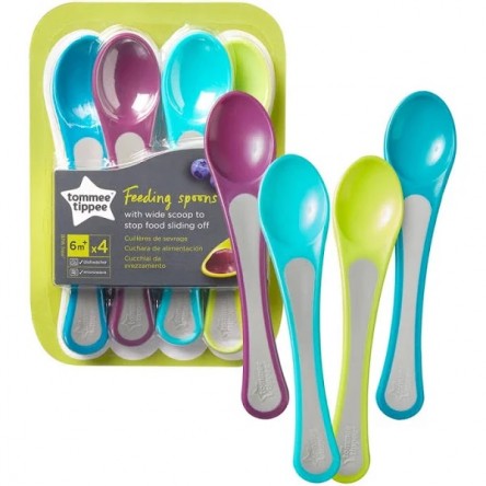 TOMMEE TIPPEE 4 CUCHARAS PUNTA BLANDA +4 M