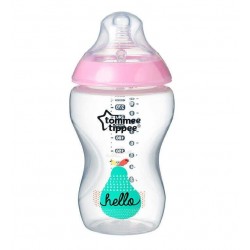 TOMMEE TIPPEE BIBERON FLUJO medio ROSA 340 ML