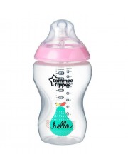 TOMMEE TIPPEE BIBERON FLUJO medio ROSA 340 ML