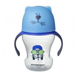 TOMMEE TIPPEE TAZA AZUL DE APRENDIZAJE 230 ML BOQUILLA DE SILICONA SUAVE