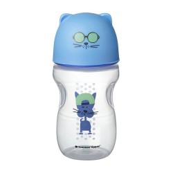 TOMMEE TIPPEE TAZA AZUL DE APRENDIZAJE 300 ML BOQUILLA DE SILICONA SUAVE
