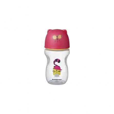 TOMMEE TIPPEE TAZA ROSA DE APRENDIZAJE 300 ML BOQUILLA DE SILICONA SUAVE
