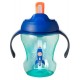 TOMMEE TIPPEE VASO EASY DRINK CON CAÑA AZUL 230 ML + 6 M