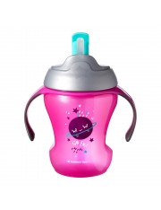 TOMMEE TIPPEE VASO EASY DRINK CON CAÑA ROSA 230 ML + 6 M