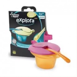 TOMMEE TIPPEE EXPLORA BOL CON TAPA Y CUCHARA + 4 M