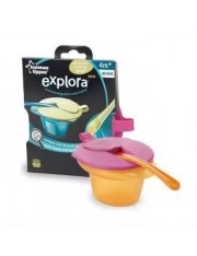 TOMMEE TIPPEE EXPLORA BOL CON TAPA Y CUCHARA + 4 M