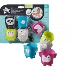 TOMMEE TIPPEE JUGUETES DE BAÑO CUENCOS APILABLES 4 UNIDADES