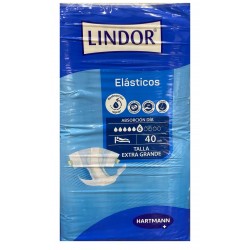 PAÑAL ADULTO INCONTINENCIA ORINA LINDOR ELASTICOS DIA XL 40 UNIDADES