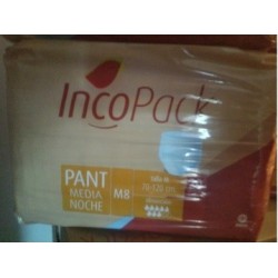 PAÑAL ADULTO ABSORBENTE INCONTINENCIA ORINA NOCHE ANATOMICO INCOPACK PANTS TALLA MEDIA 20 UNIDADES