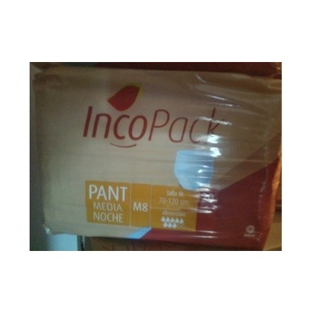 PAÑAL ADULTO ABSORBENTE INCONTINENCIA ORINA NOCHE ANATOMICO INCOPACK PANTS TALLA MEDIA 80 UNIDADES PAÑAL ADULTO ABSORBENTE INCONTINENCIA ORINA NOCHE ANATOMICO INCOPACK PANTS TALLA MEDIA 80 UNIDADES