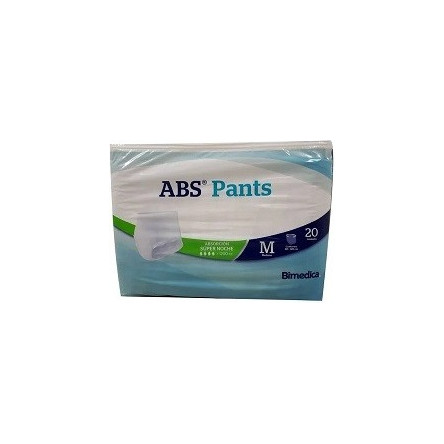 PAÑAL ADULTO ABSORBENTE INCONTINENCIA ORINA SUPERNOHE ANATATOMICO ABS PANTS TALLA MEDIA 80 UNIDADES